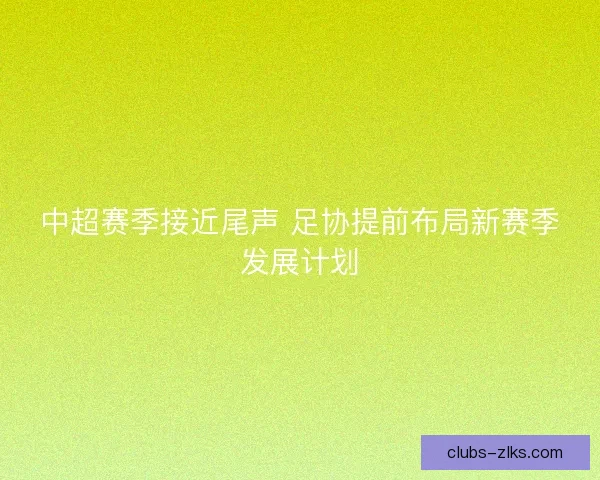中超赛季接近尾声 足协提前布局新赛季发展计划